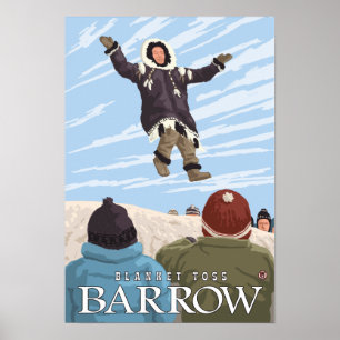 Poster Alaska Blanket Toss - Barrow, Alasca