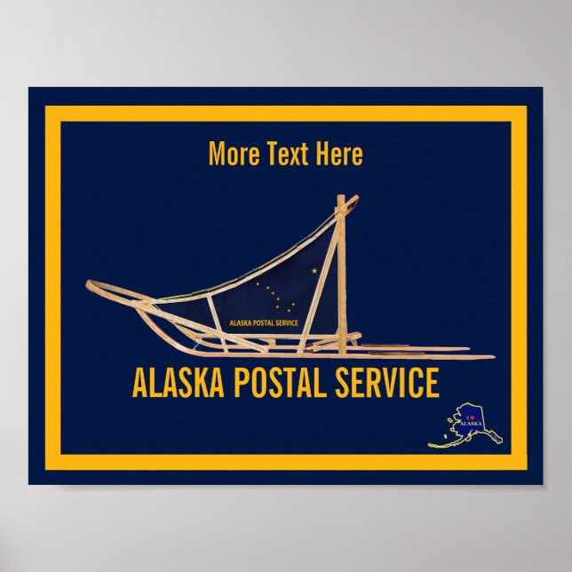 Poster Alaska Dog Sled Postal Carrier (Frente)