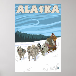 Pôster Alaska - Dogsledding