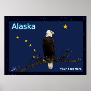 Poster Alaska Eagle E Flag