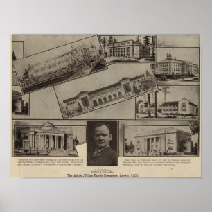 Poster Alaska-Yukon Exposição pacífica, Seattle, 1909