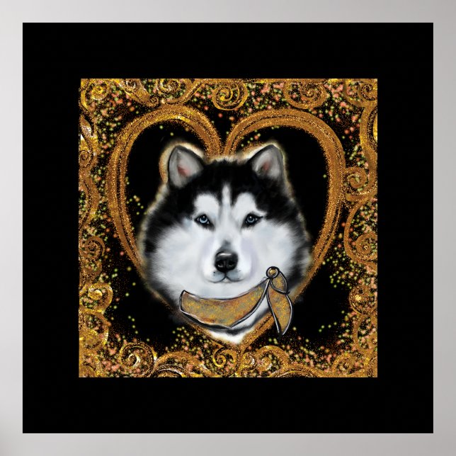 Poster Alaskan Malamute (Frente)