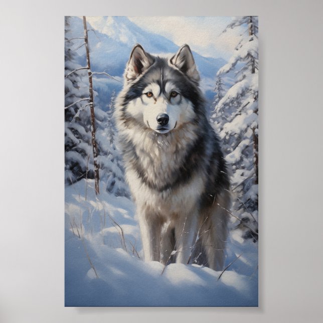 Poster Alaskan Malamute (Frente)