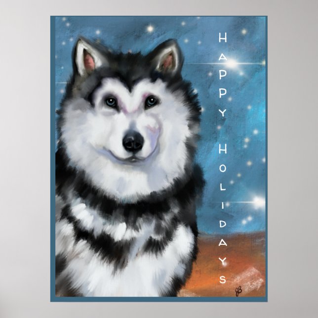 Poster Alaskan Malamute (Frente)
