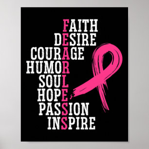 Poster Alavances do Cancer de Mama em Esquadrão apoio ao