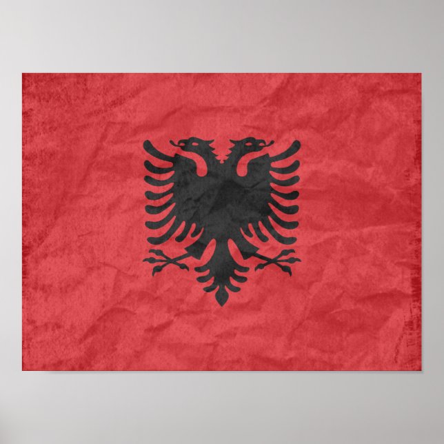 Poster Albanian Flag (Frente)