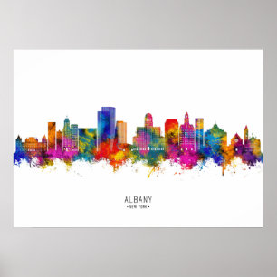 Poster Albany New York Skyline