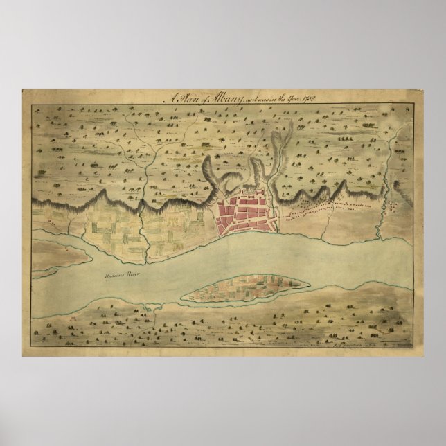 Pôster Albany NY 1758 (Frente)