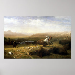 Poster Albert Bierstadt A Última da Buffalo