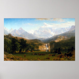 Poster Albert Bierstadt as montanhas rochosas, a ervilha