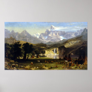 Poster Albert Bierstadt as montanhas rochosas, a ervilha