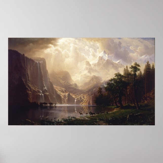 Pôster Albert Bierstadt - Entre Sierra Nevada (Frente)