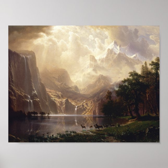 Pôster Albert Bierstadt - Entre Sierra Nevada (Frente)