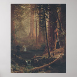 Poster Albert Bierstadt Giant Redwood Trees da Califórnia