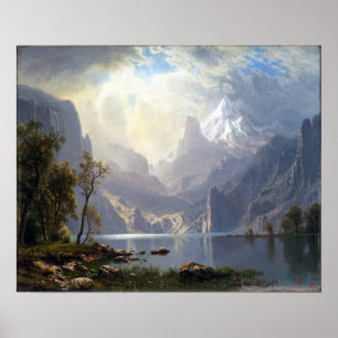 Poster Albert Bierstadt nas serras Lake Tahoe