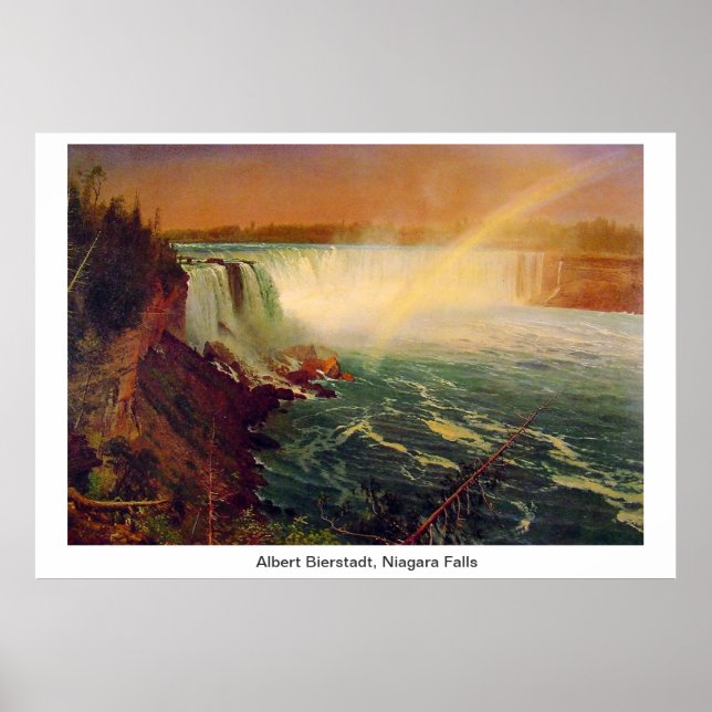 Pôster Albert Bierstadt, Niagara Falls. (Frente)