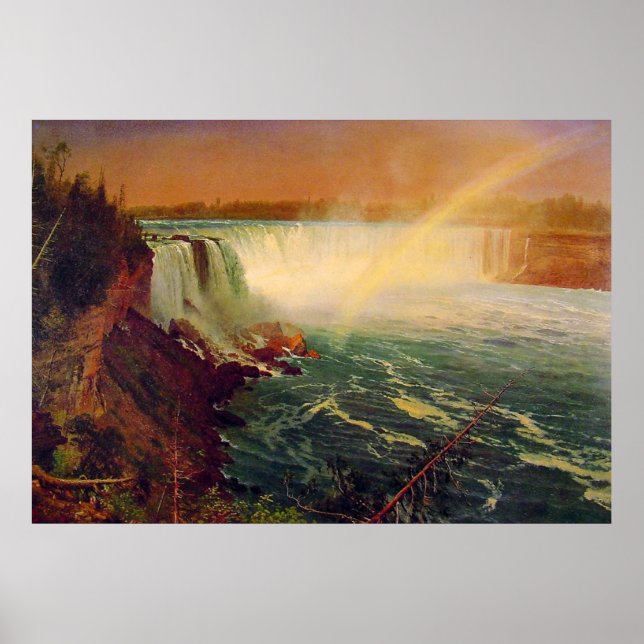 Pôster Albert Bierstadt, Niagara Falls. (Frente)