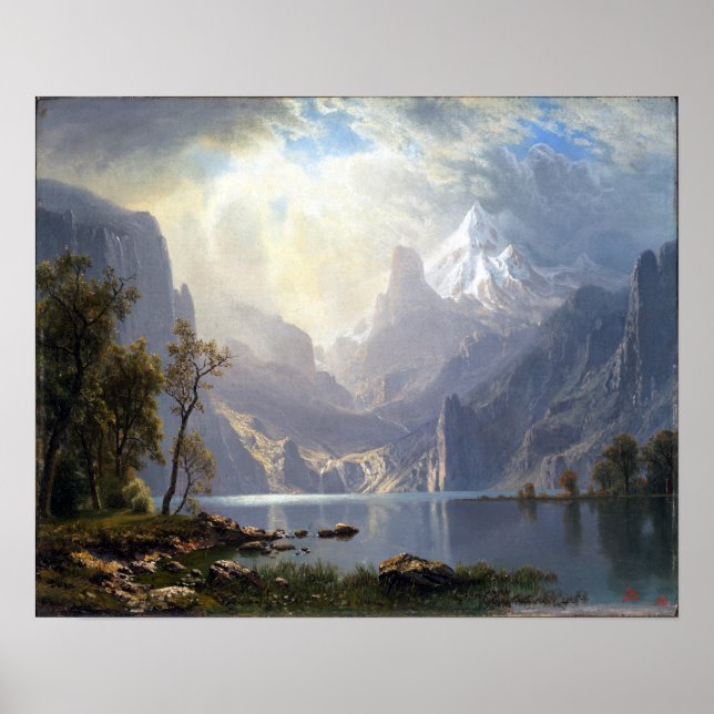 Poster Albert Bierstadt No Lago Sierras Tahoe (Frente)