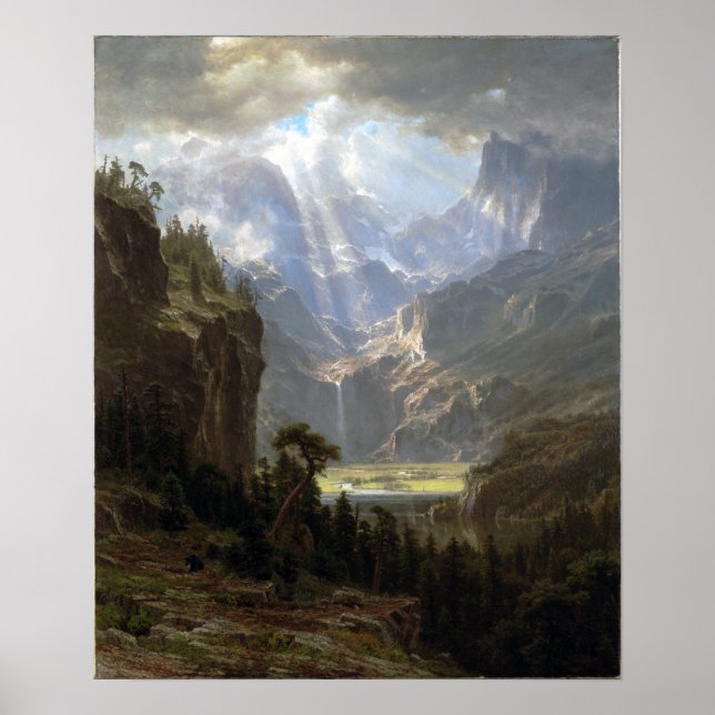 Poster Albert Bierstadt Rocky Mountain, Pico de Lander (Frente)