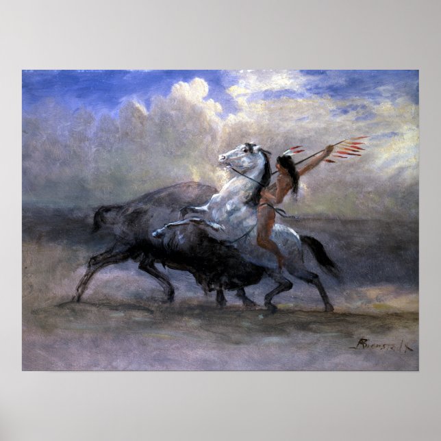 Poster Albert Bierstadt Sketch para o Último (Frente)