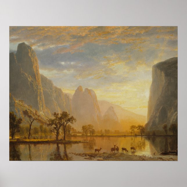 Poster Albert Bierstadt - Vale do Yosemite (Frente)
