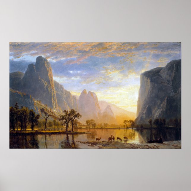 Poster Albert Bierstadt Valley do Yosemite (Frente)