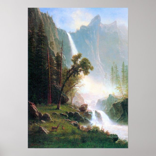Pôster Albert Bierstadt-Yosemite Falls (Frente)