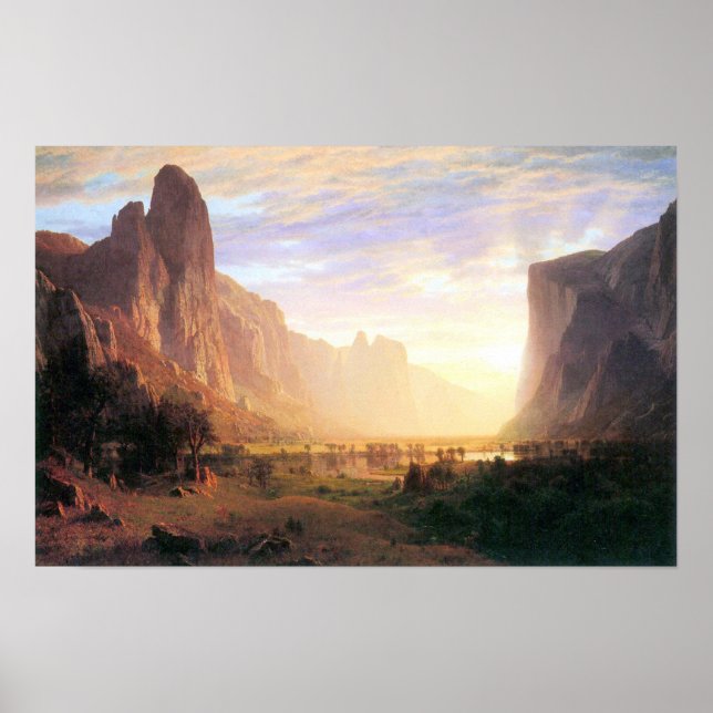 Pôster Albert Bierstadt-Yosemite Valley 3 (Frente)