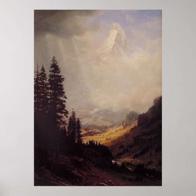 Poster Albert Bierstadt's Matterhorn, 1867 (Frente)