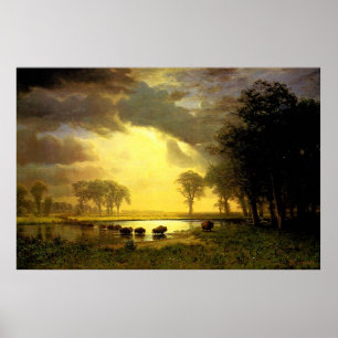 Poster Albert Bierstadt's The Buffalo Trail, 1867
