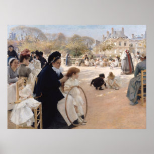 Poster Albert Edelfelt - Jardins de Luxemburgo, Paris