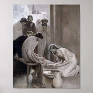 Poster Albert Edelfelt - Jesus Lavando os Pés dos Discípu