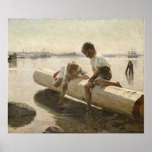 Poster Albert Edelsense - Dois meninos em um registro