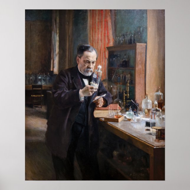 Poster Albert Edelsense - Retrato de Louis Pasteur (Frente)
