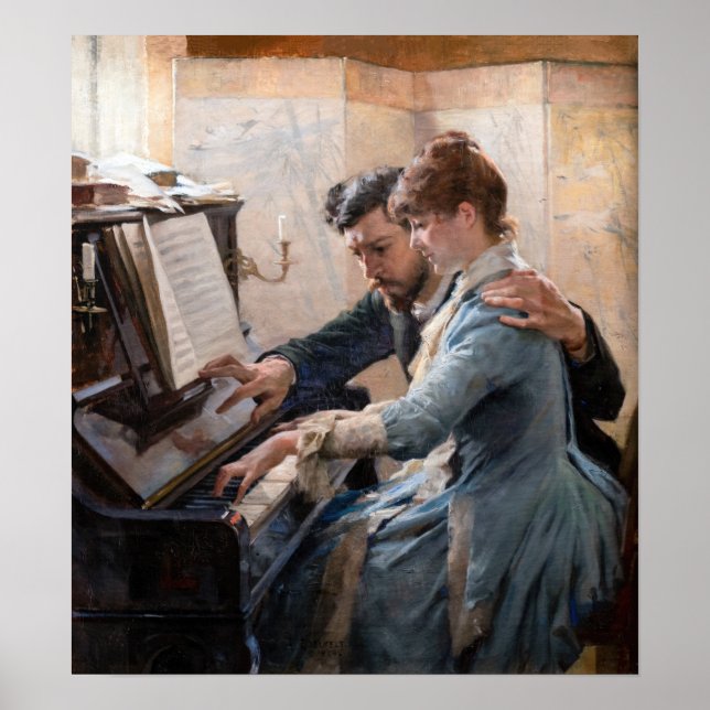 Poster Albert Edelsense - Tocando o Piano (Frente)