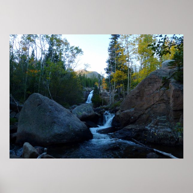 Poster Alberta cai no nascer do sol nas montanhas rochosa (Frente)