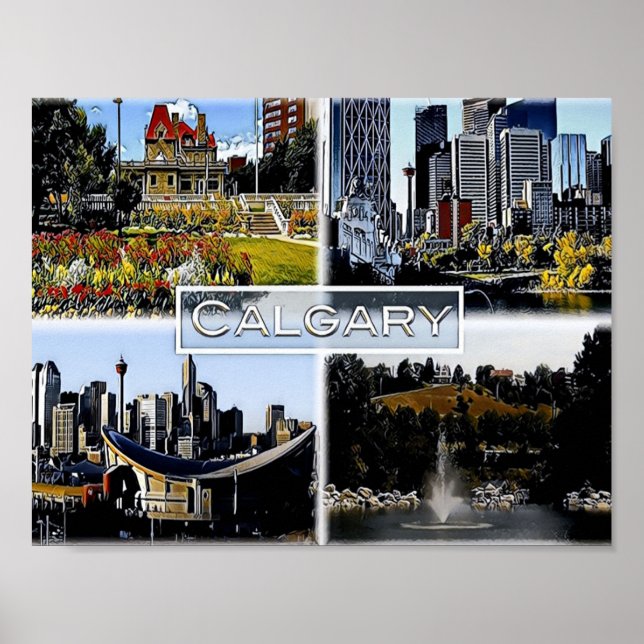 Poster Alberta - Canadá - Mosaico - (Frente)
