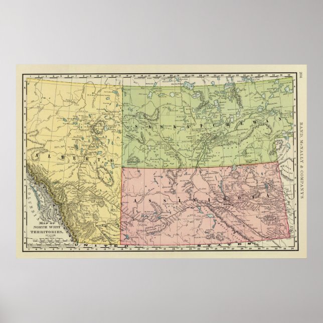 Pôster Alberta, Saskatchewan (Frente)