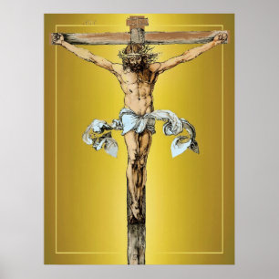 Poster Albrecht Dürer 1505 Cristo na Cruz Cartão Postal
