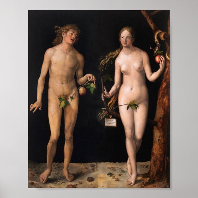 Poster Albrecht Durer - Adam E Eve (Frente)