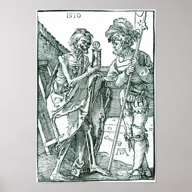 Poster Albrecht Dürer - Morte e Landsknecht (Frente)