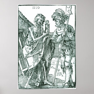 Poster Albrecht Dürer - morte & o Landsknecht