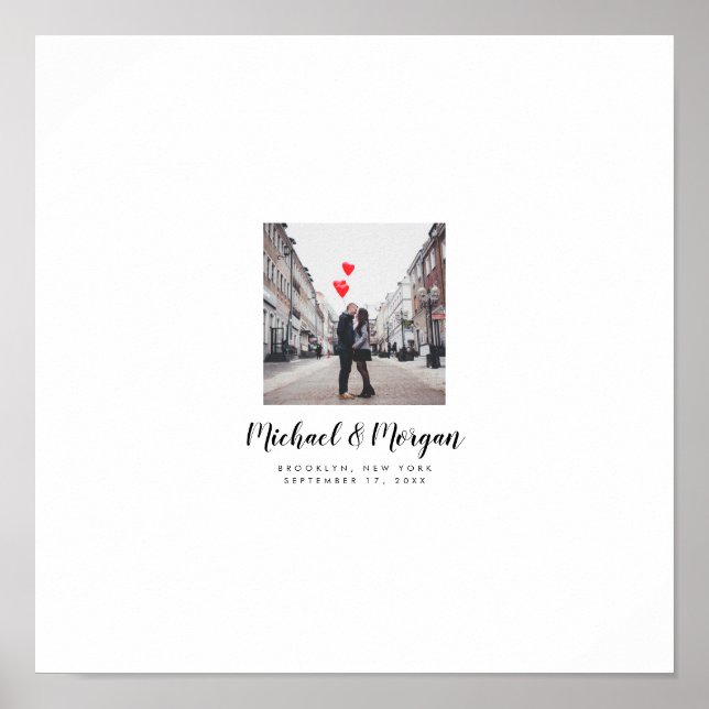 Poster Álbum de Fotos de Casamento para Desejos Manuscrit (Frente)