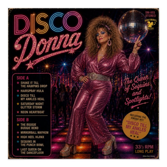 Pôster Álbum Disco Donna (Frente)