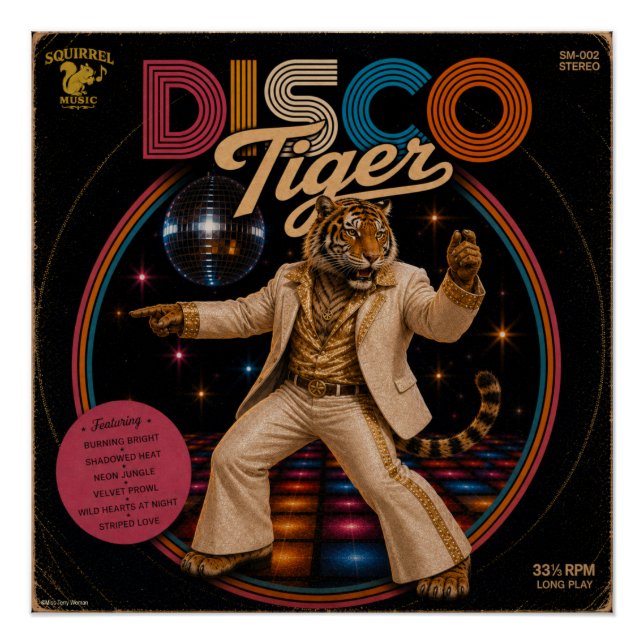 Pôster Álbum Disco Tiger (Frente)