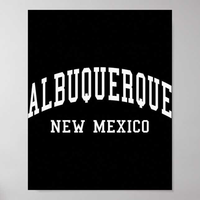 Poster Albuquerque - New Mexico - Throwback Design - Clic (Frente)