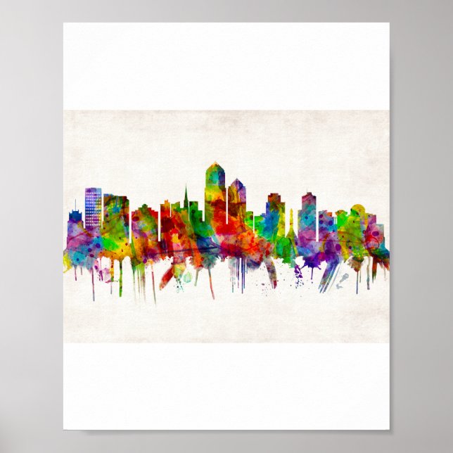 Poster Albuquerque Novo México Skyline (Frente)
