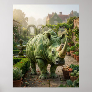 Poster Alcachofra Rinoceronte