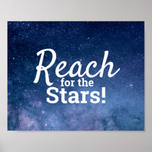 Poster Alcance as Estrelas Citação Motivacional de Inspir
