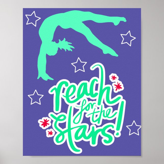 Poster Alcance para o Tumbling de Ginástica Estrelas (Frente)